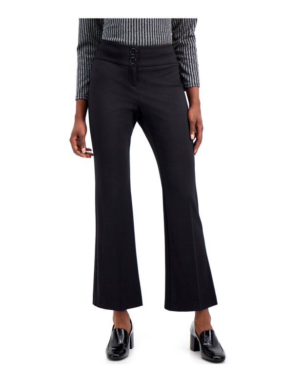 Alfani Womens Belted Wide Waistband Trouser Pants Black Size 0 Petite main image 1