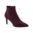 thumbnail image 1 of ALFANI Womens Burgundy Cushioned Stretch Jacklynne Pointed Toe Stiletto Zip-Up Dress Booties 7.5 M, 1 of 4