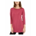 thumbnail image 1 of ALFANI Womens Burgundy Long Sleeve Crew Neck T-Shirt Size: L, 1 of 2