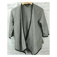 thumbnail image 1 of ALFANI Womens Gray Pocketed Eyelash-trim Long Sleeve Open Cardigan Sweater XL, 1 of 1