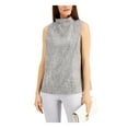 thumbnail image 1 of ALFANI Womens Gray Zippered Printed Sleeveless Top  Size L, 1 of 4