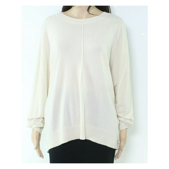 ALFANI Womens Ivory Long Sleeve Boat Neck Sweater Size: L