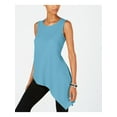 thumbnail image 1 of ALFANI Womens Light Blue Asymmetrical Sleeveless Tank Top Petites Size: PM, 1 of 3