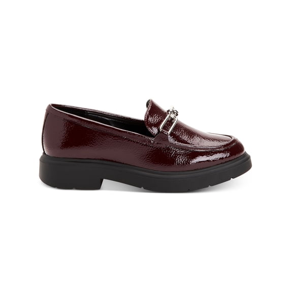 ALFANI Womens Maroon Chain Comfort Galilyao Round Toe Block Heel Slip On Loafers Shoes 7.5 M