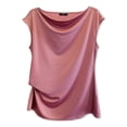 thumbnail image 1 of ALFANI Womens Pink Cap Sleeve Cowl Neck Wear To Work Peplum Top XL, 1 of 2
