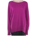thumbnail image 1 of ALFANI Womens Pink Long Sleeve Boat Neck Sweater L, 1 of 2