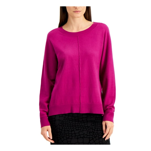 ALFANI Womens Purple Long Sleeve Scoop Neck Sweater Size: M