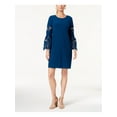 thumbnail image 1 of ALFANI Womens Teal Lace 3/4 Sleeve Jewel Neck Above The Knee Cocktail Shift Dress 2, 1 of 1