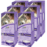 ALFAPET Flat-Bottom Drawstring Cat Box Liners, 60 Liners, 6 Cartons