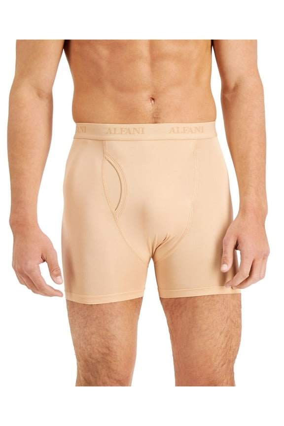 ALFATECH BY ALFANI Intimates Beige Mesh Quick-Dry Boxer Brief Underwear M