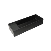 ALFI brand 39" Black Matte Above Mount Fireclay Bathroom Trough Sink