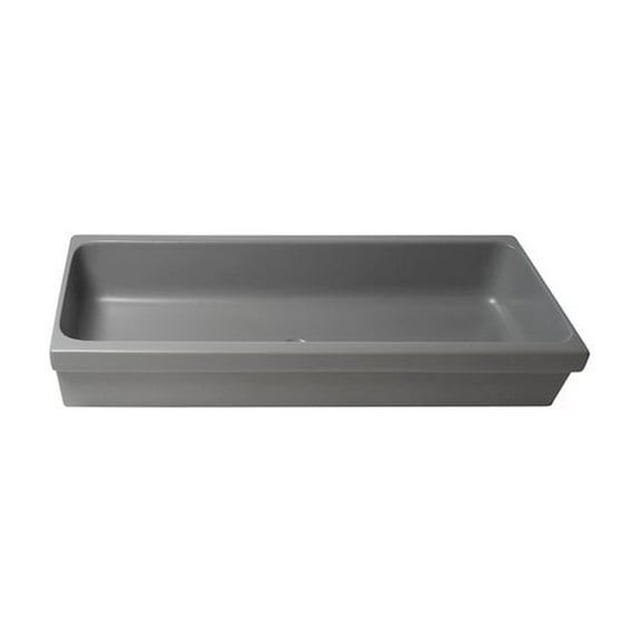 ALFI brand 48" Grey Matte Above Mount Fireclay Bathroom Trough Sink