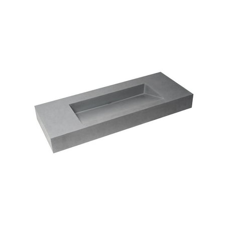 ALFI brand 48" Solid Concrete Rectangular Countertop Sink