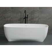 ALFI Brand 67" White Matte Solid Surface Resin Bathtub