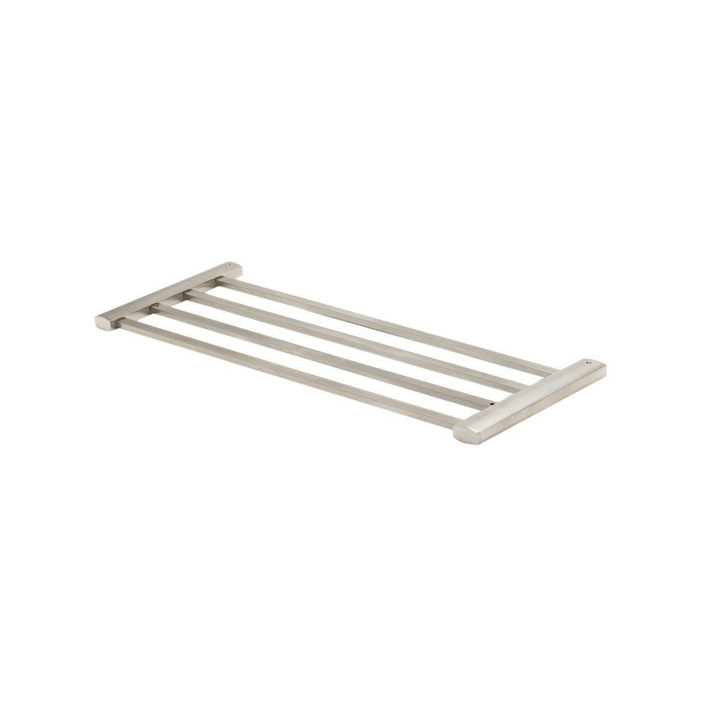 Brushed Nickel Wall Mounted Towel Rack with Shelf