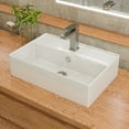 thumbnail image 1 of ALFI Brand ABC901-W White 24" Modern Rectangular Above Mount Ceramic Sink with Faucet Hole, 1 of 10