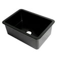 thumbnail image 1 of Black Matte 27" x 18" Fireclay Undermount / Drop In Firelcay Kitchen Sink, 1 of 11