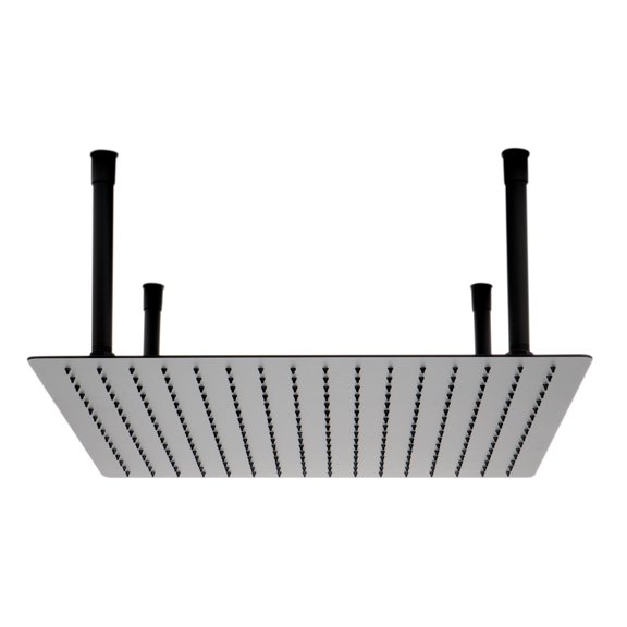 ALFI Brand Matte Black Stainless Steel 20" Square Ultra-Thin Rain Shower Head
