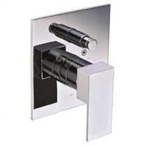 ALFI Brand AB6801-PC Polished Chrome Modern Square Pressure Balanced Shower Mixer with Diverter