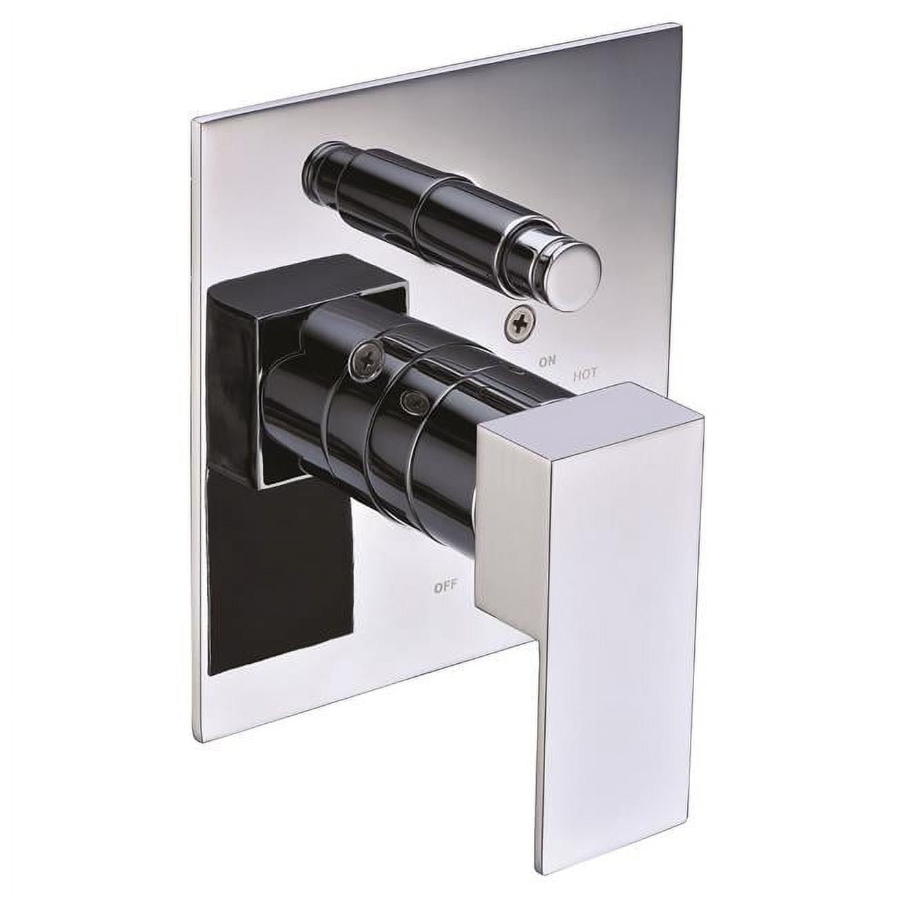 Polished Chrome Wall-Mounted Shower Mixer with Diverter