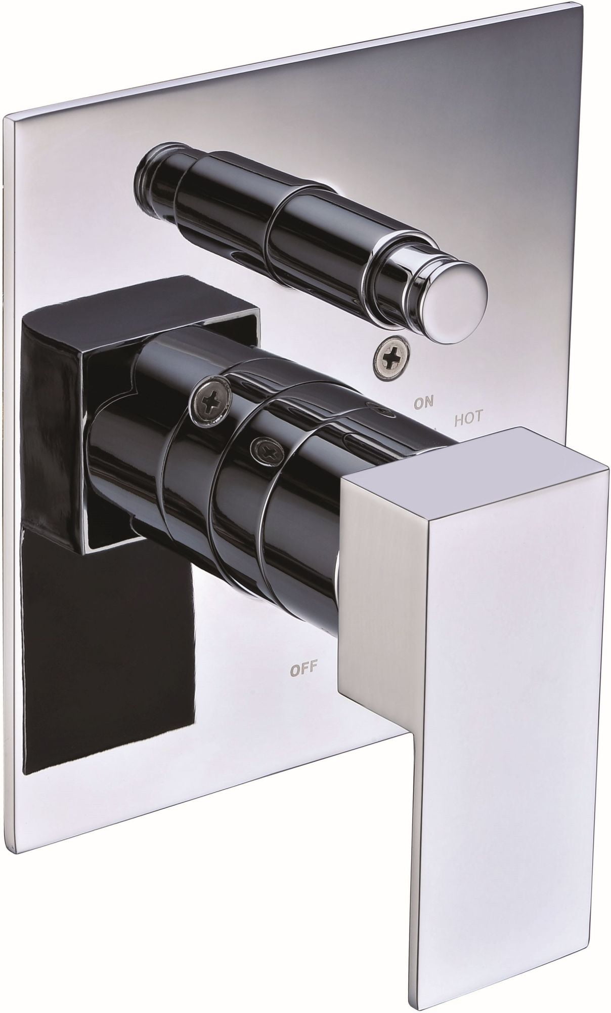 Polished Chrome Wall-Mounted Shower Mixer with Diverter