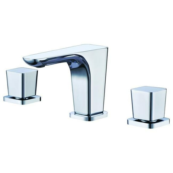 ALFI Brand Widespread Modern Bathroom Faucet - Polished Chrome