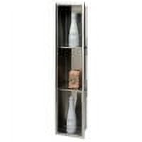 Brushed Stainless Steel Vertical Triple Shelf Shower Niche