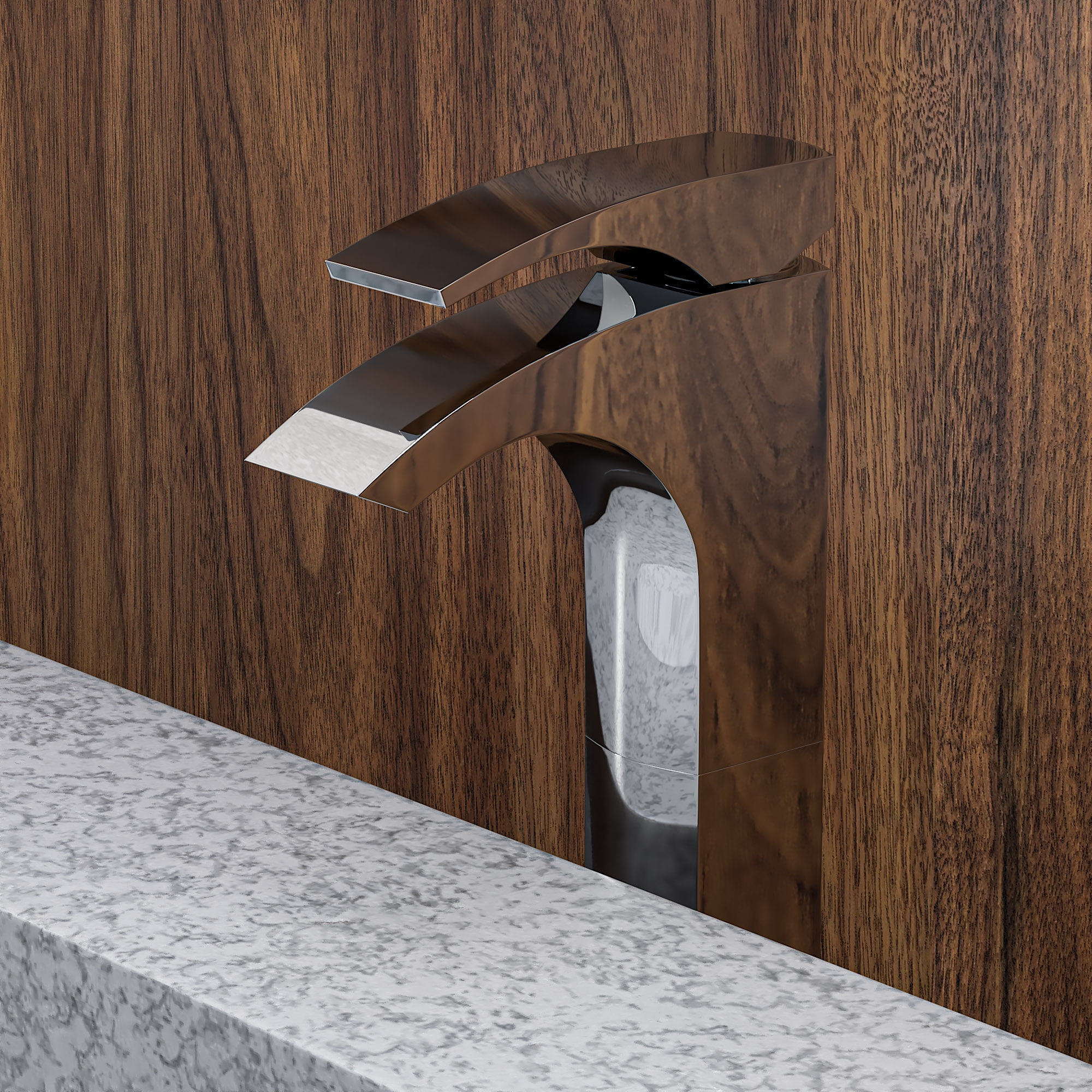 Tall Polished Chrome Single Lever Vessel Sink Faucet