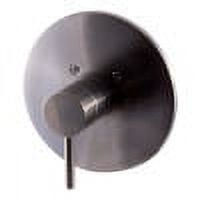 Brushed Nickel Round Single-Handle Shower Mixer with Lever