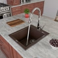 thumbnail image 1 of ALFI brand AB1720DI-C Chocolate 17" Drop-In Rectangular Granite Composite Kitchen Prep Sink, 1 of 11