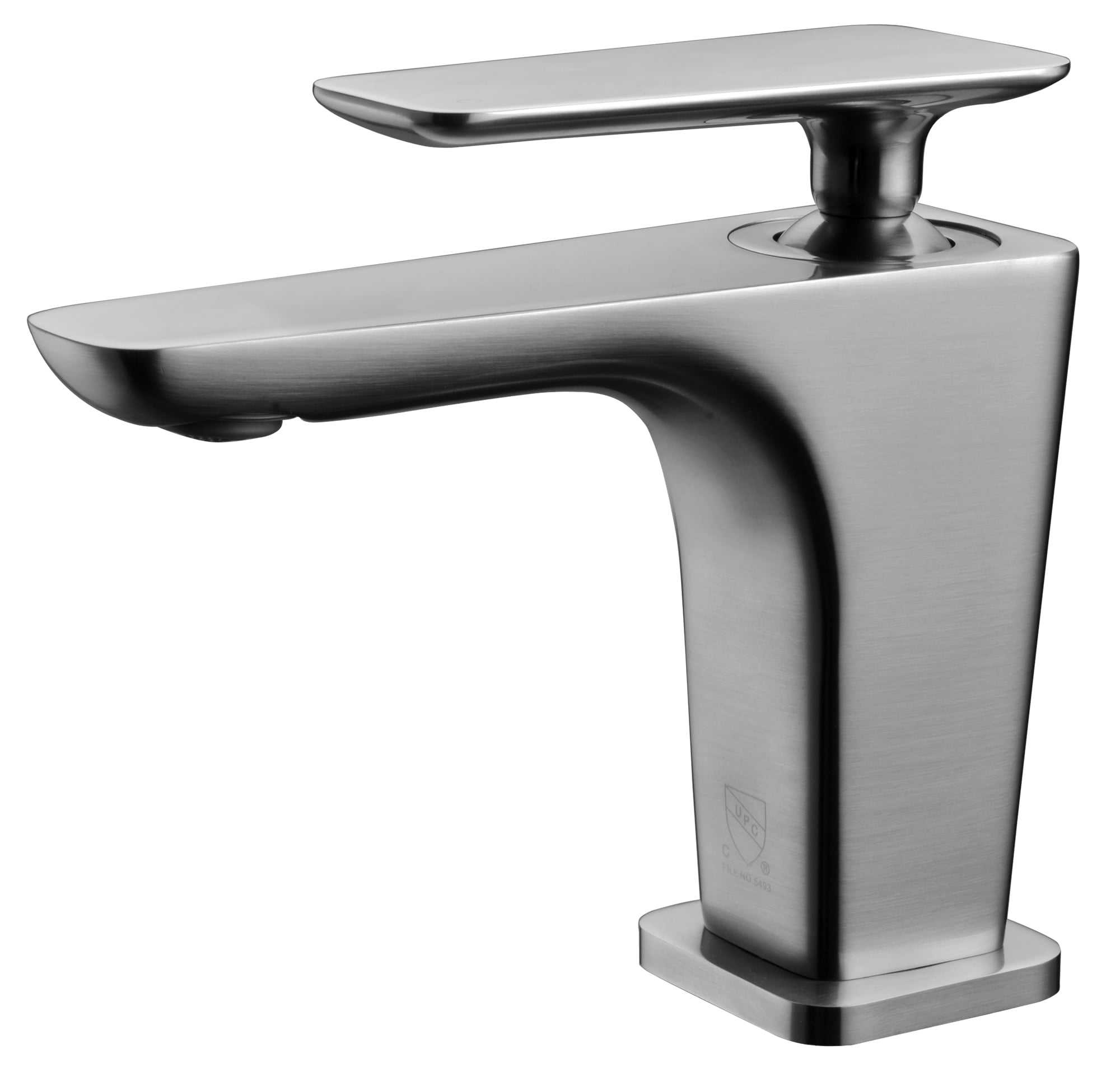 Brushed Nickel Single-Hole Modern Bathroom Faucet