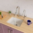 thumbnail image 1 of ALFI brand AB2017 20" White Single Bowl Fireclay Undermount Kitchen Sink, 1 of 10