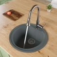 thumbnail image 1 of ALFI brand AB2020DI-T Titanium 20" Drop-In Round Granite Composite Kitchen Prep Sink, 1 of 10