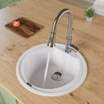 thumbnail image 1 of ALFI brand AB2020DI-W White 20" Drop-In Round Granite Composite Kitchen Prep Sink, 1 of 12