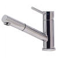 ALFI brand AB2025-PSS Solid Polished Stainless Steel Pull Out Single Hole Kitchen Faucet