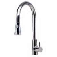 Polished Stainless Steel Pull-Down Kitchen Faucet with Spray