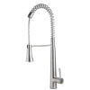 Stainless Steel Commercial Spring Kitchen Faucet with Pull Down Spray