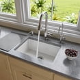 thumbnail image 1 of ALFI brand AB2317 23" White Fireclay Undermount Kitchen Sink, 1 of 11