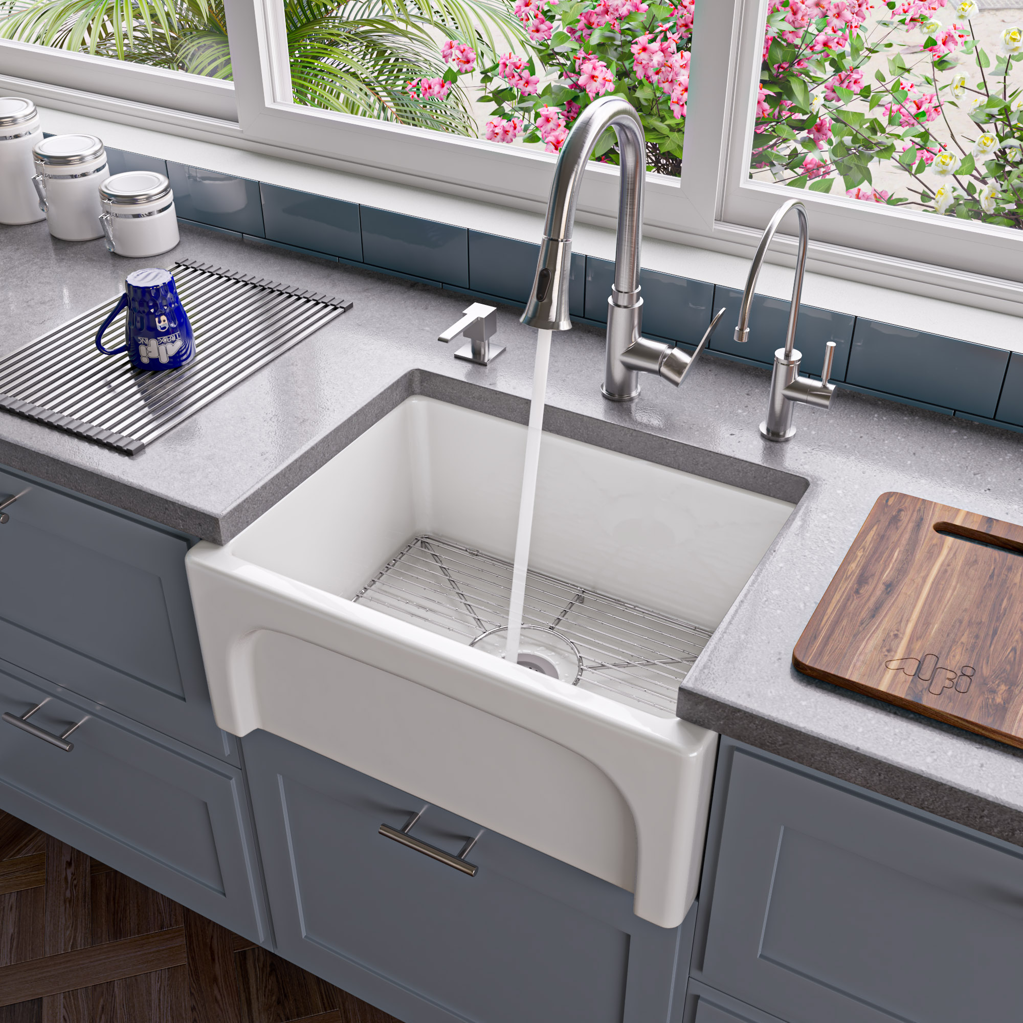 Sarlai 18 Inch White Undermount Kitchen Sink – Ceramic Porcelain Fireclay Single Bowl For Laundry Or Small Kitchens