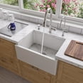 thumbnail image 1 of ALFI brand AB2418SB-W 24" White Smooth Thick Wall Fireclay Single Bowl Farm Sink, 1 of 10