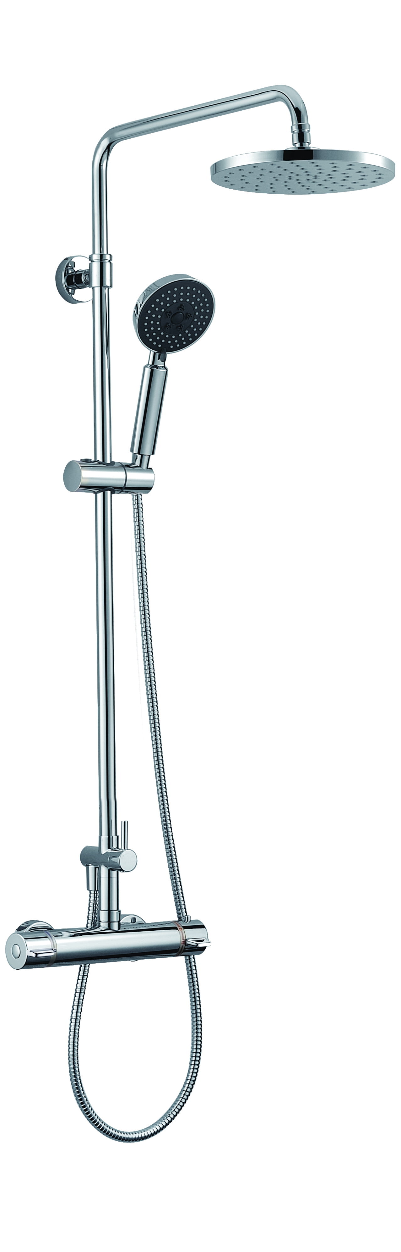 Polished Chrome Adjustable Multi-Head Rain Shower System