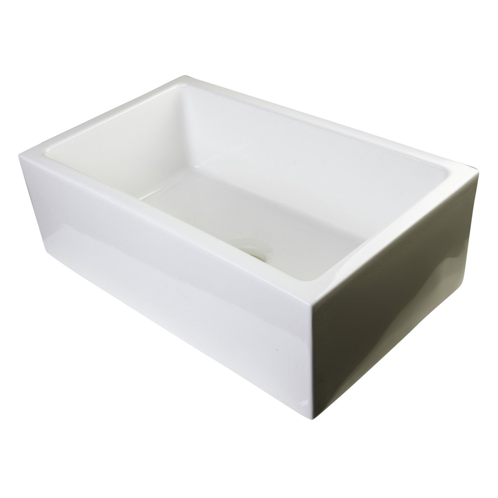 30" Biscuit Fireclay Farmhouse Single Bowl Kitchen Sink