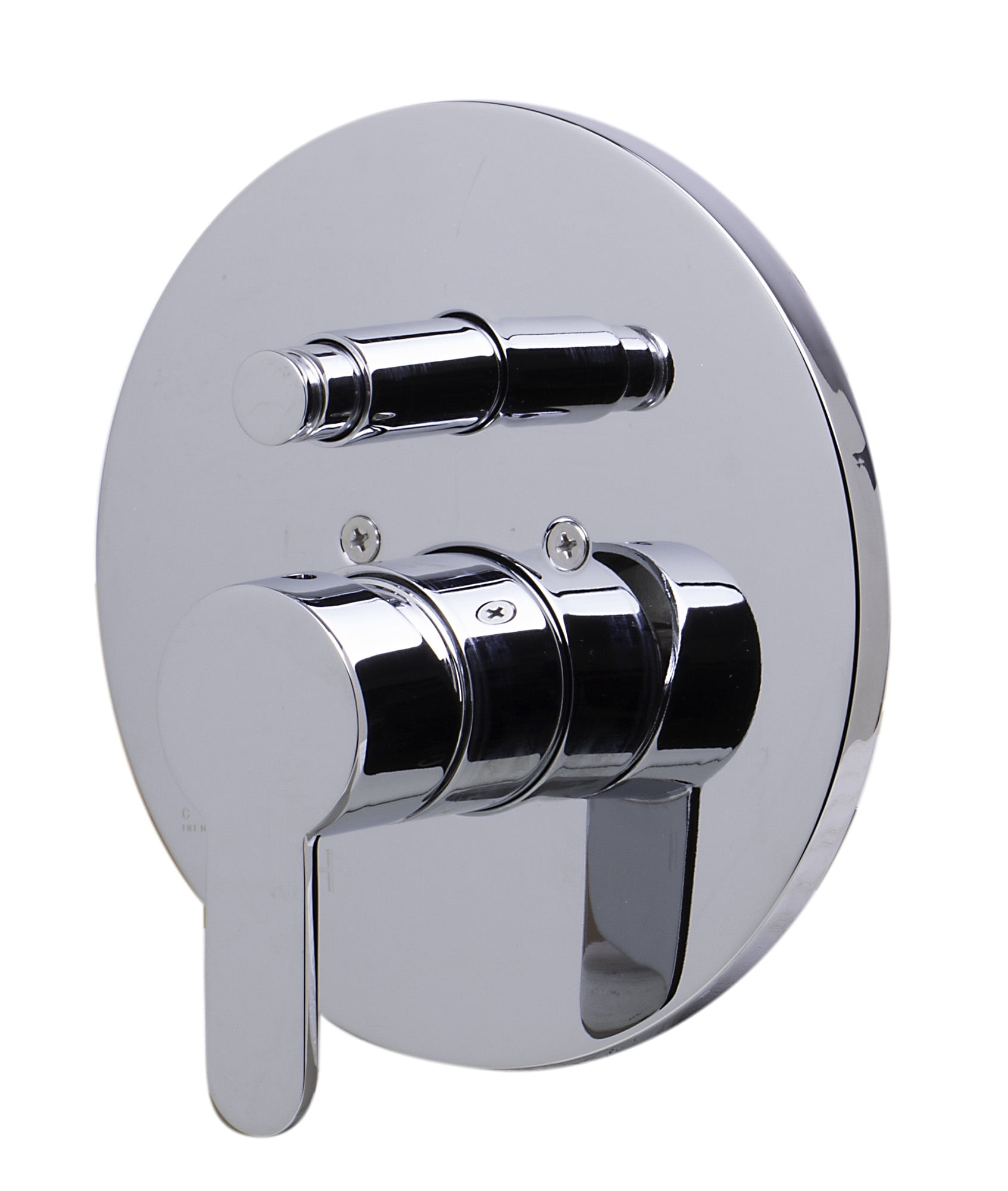 Polished Chrome Wall-Mounted Shower Valve Mixer with Lever Handle