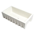 thumbnail image 1 of ALFI brand AB3318HS-B Biscuit 33" x 18" Reversible Fluted / Smooth Fireclay Farm Sink, 1 of 4