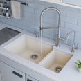thumbnail image 1 of ALFI brand AB3319UM-B Biscuit 34" Double Bowl Undermount Granite Composite Kitchen Sink, 1 of 11