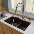 thumbnail image 1 of ALFI brand AB3320UM-C Chocolate 33" Double Bowl Undermount Granite Composite Kitchen Sink, 1 of 9