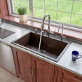 thumbnail image 1 of ALFI brand AB3322DI-C Chocolate 33" Single Bowl Drop In Granite Composite Kitchen Sink, 1 of 11