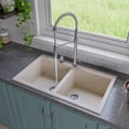 thumbnail image 1 of ALFI brand AB3420DI-B Biscuit 34" Drop-In Double Bowl Granite Composite Kitchen Sink, 1 of 11