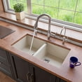 thumbnail image 1 of ALFI brand AB3420UM-B Biscuit 34" Undermount Double Bowl Granite Composite Kitchen Sink, 1 of 10