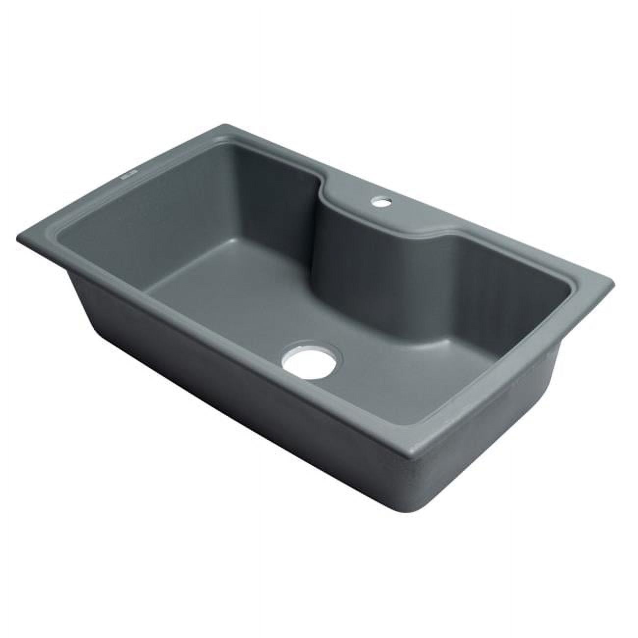 34.63'' Titanium Drop-In Single Bowl Granite Kitchen Sink